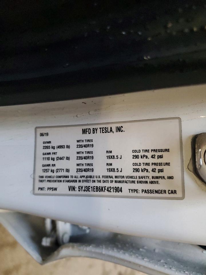 2019 TESLA MODEL 3 photo 12