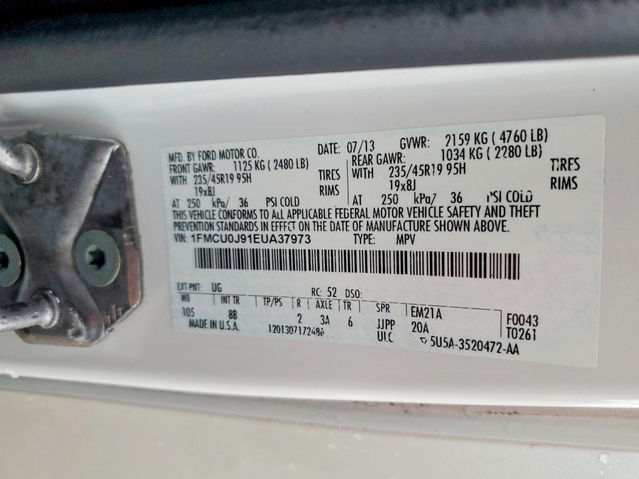 2014 FORD ESCAPE TITANIUM photo 27