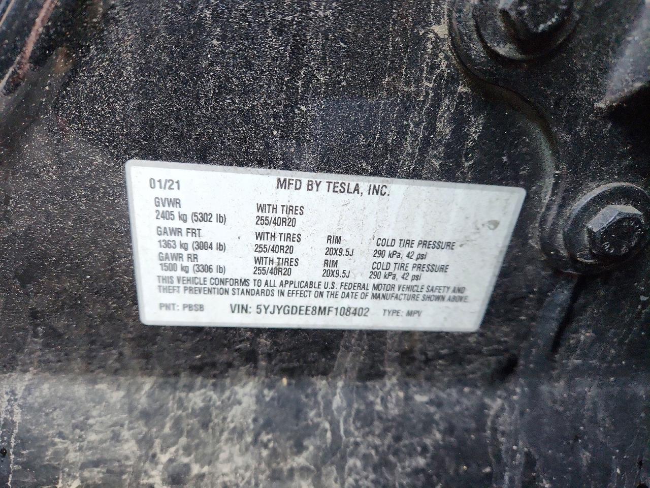 2021 TESLA MODEL Y photo 13