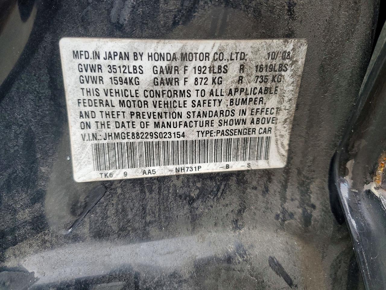 2009 HONDA FIT photo 12