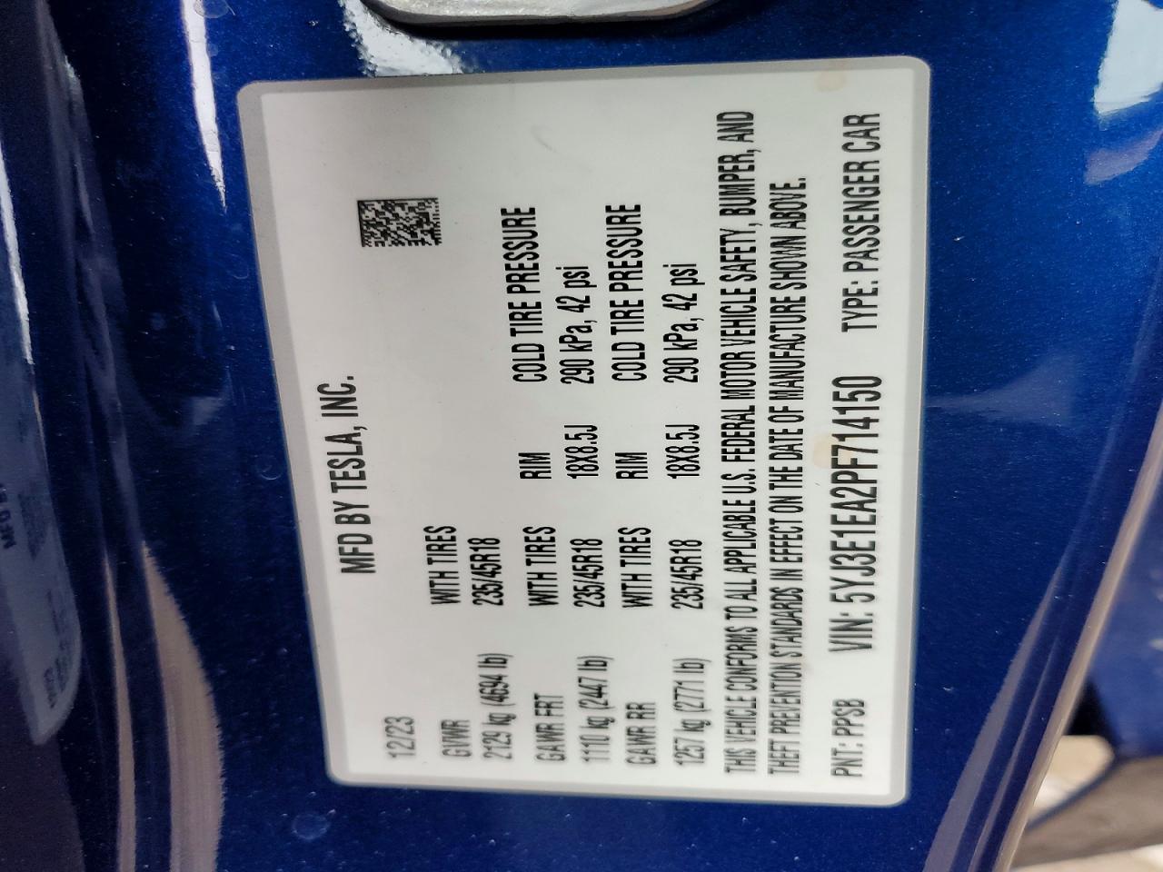 2023 TESLA MODEL 3 photo 12