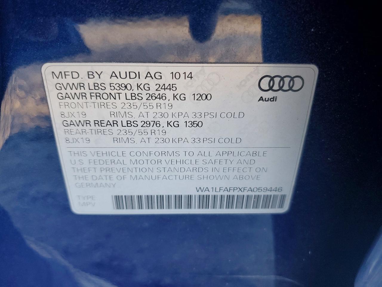 2015 AUDI Q5 PREMIUM PLUS photo 12