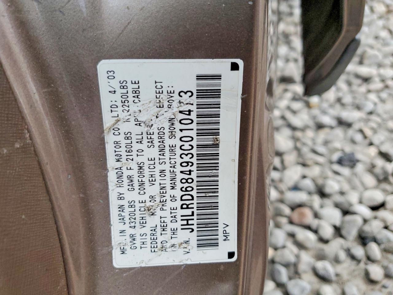 2003 HONDA CR-V LX photo 13