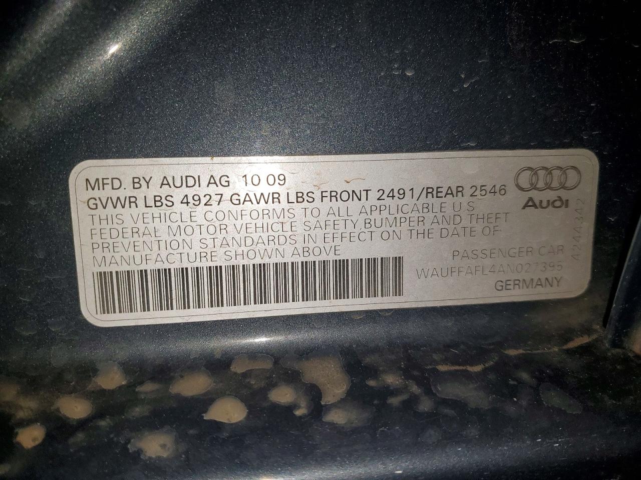 2010 AUDI A4 PREMIUM PLUS photo 12