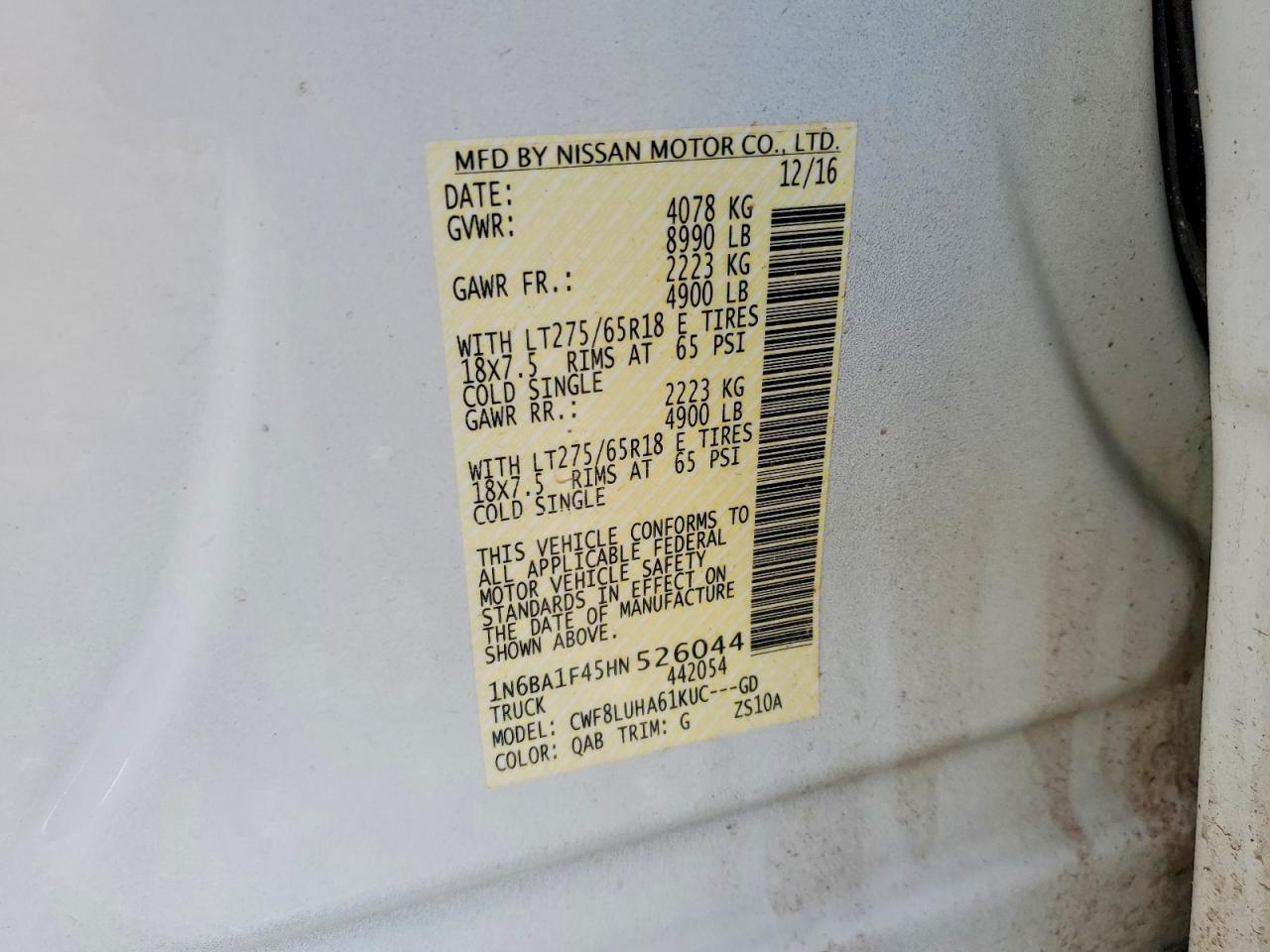 2017 NISSAN TITAN XD SL photo 12