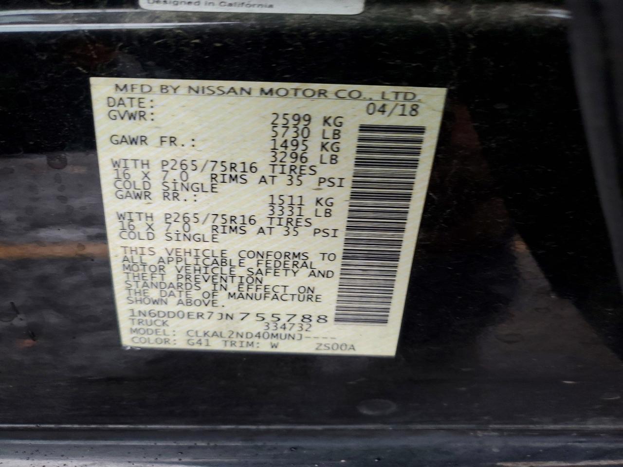 2018 NISSAN FRONTIER S photo 12