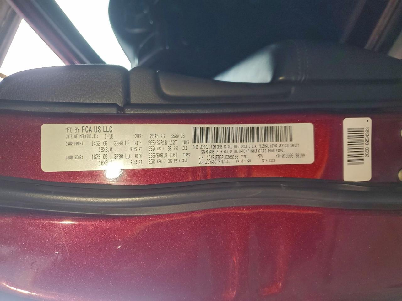 2018 JEEP GRAND CHEROKEE LIMITED photo 12