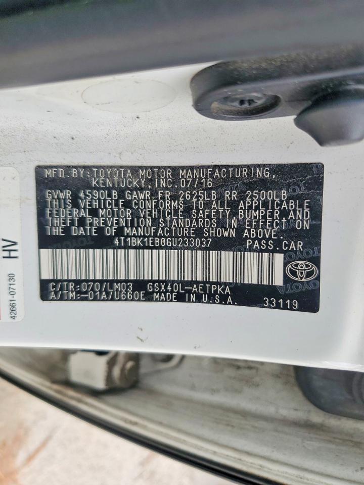 2016 TOYOTA AVALON XLE photo 13