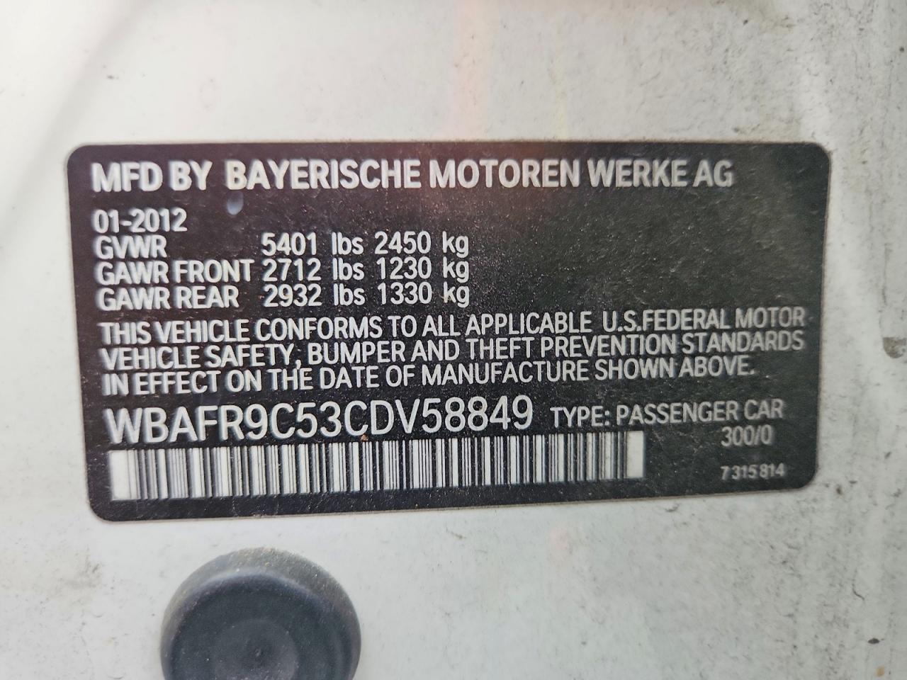 2012 BMW 550 I photo 12