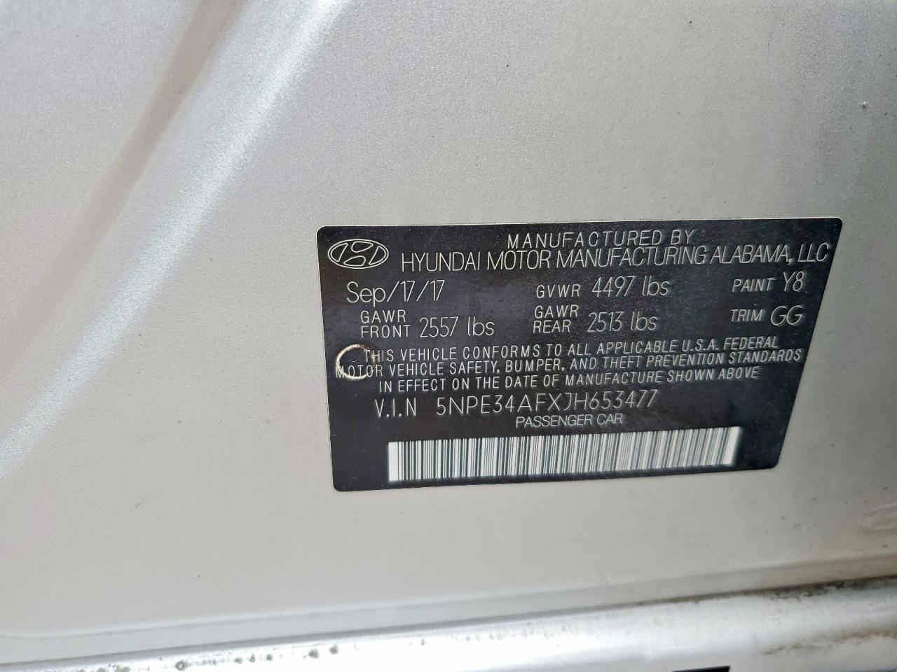 2018 HYUNDAI SONATA SPORT photo 34