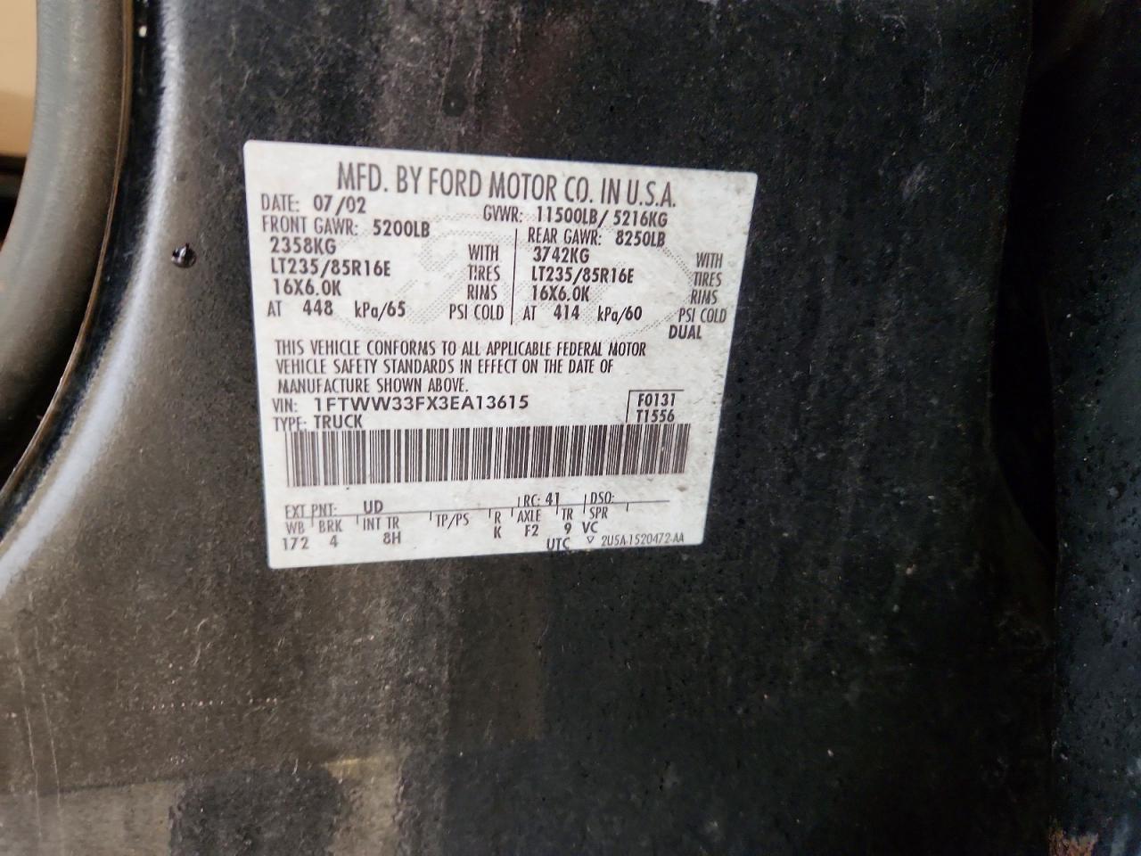 2003 FORD F350 SUPER DUTY photo 23