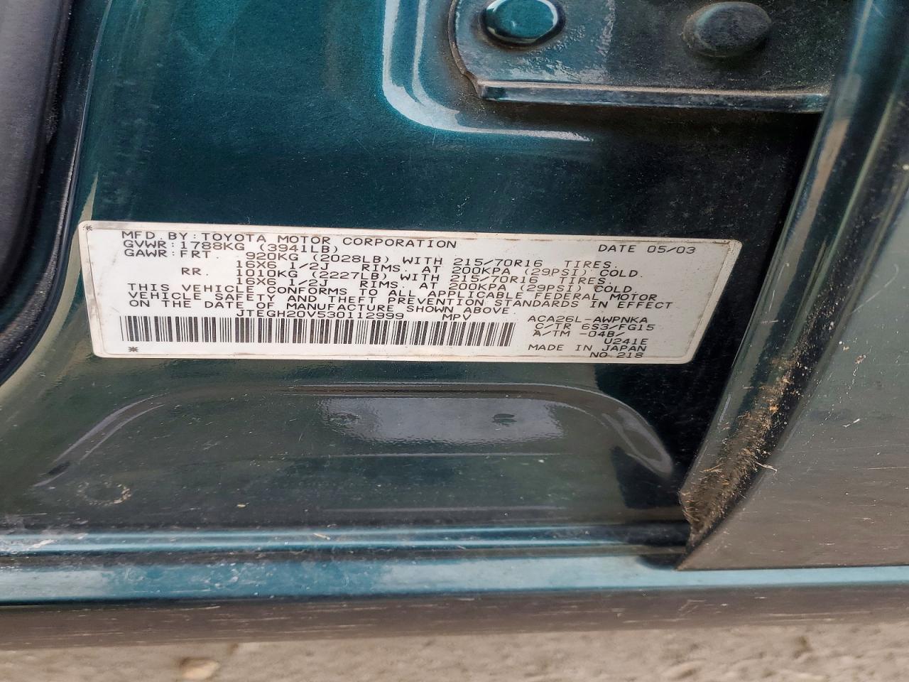 2003 TOYOTA RAV4 photo 13