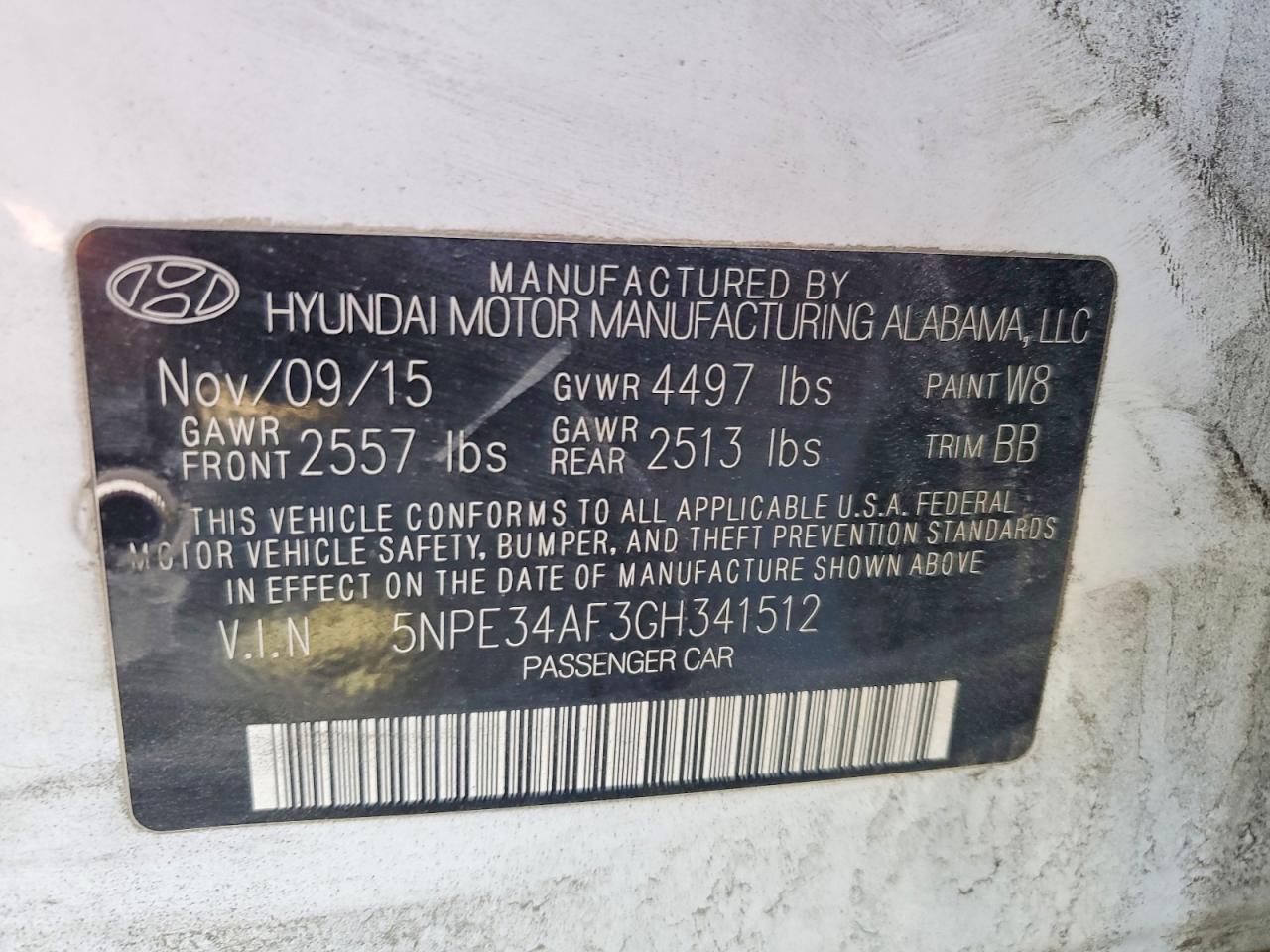 2016 HYUNDAI SONATA SPORT photo 12