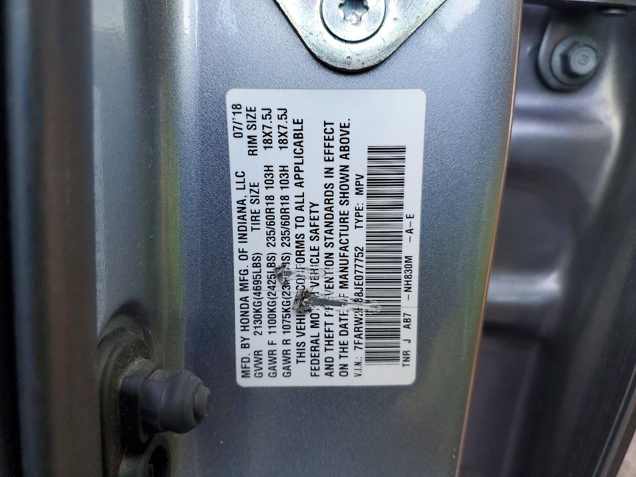 2018 HONDA CR-V EXL photo 13