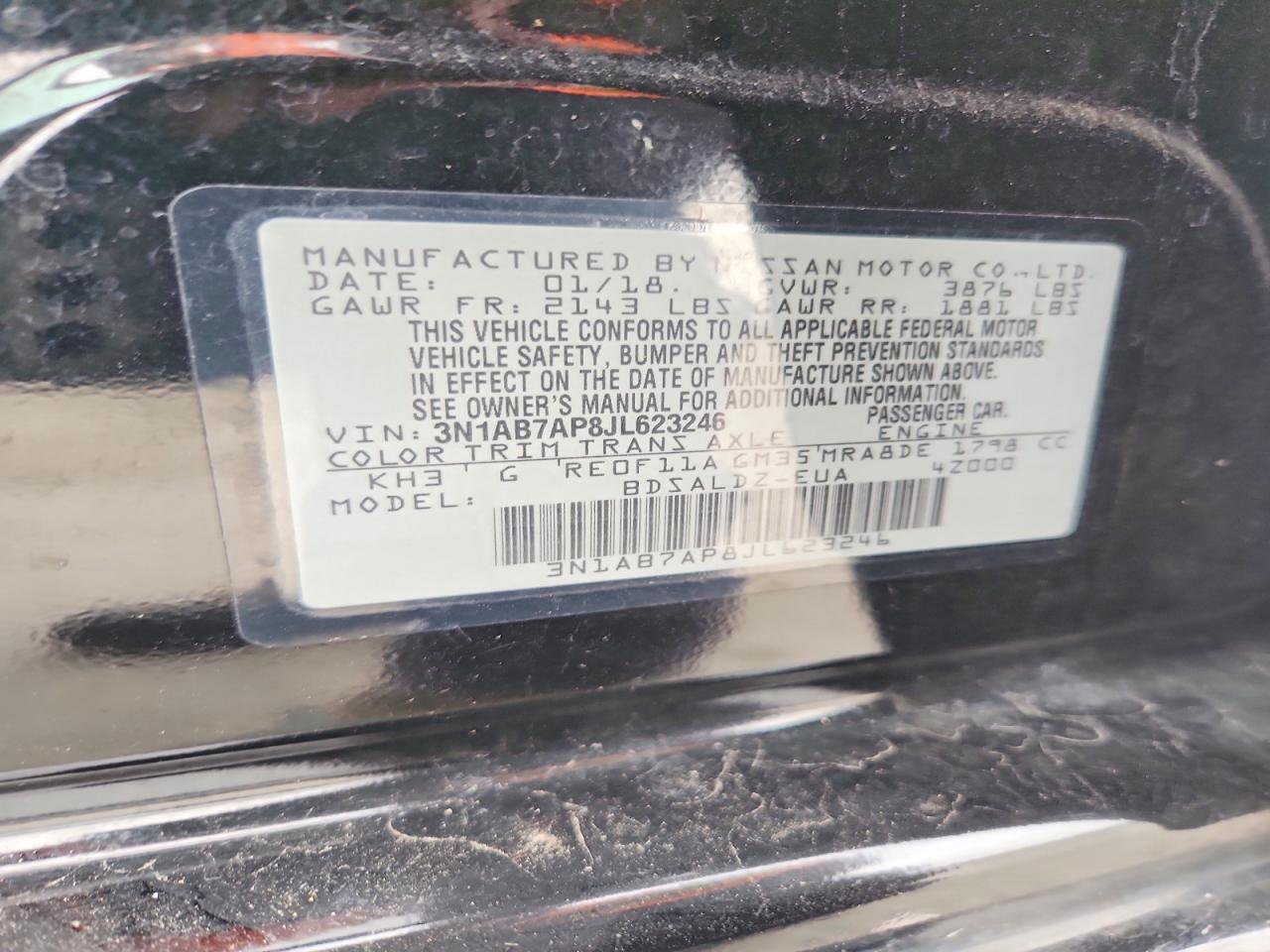 2018 NISSAN SENTRA S photo 12