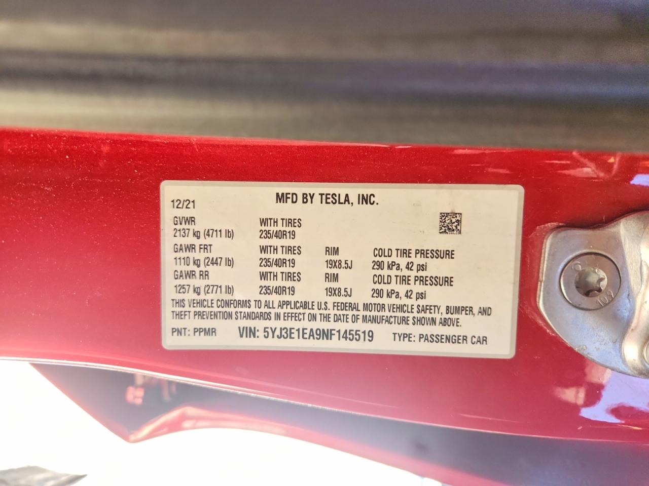 2022 TESLA MODEL 3 photo 12