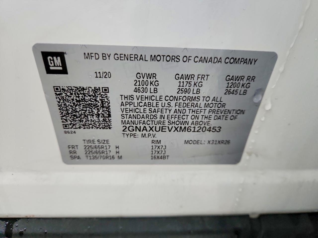 2021 CHEVROLET EQUINOX LT photo 13