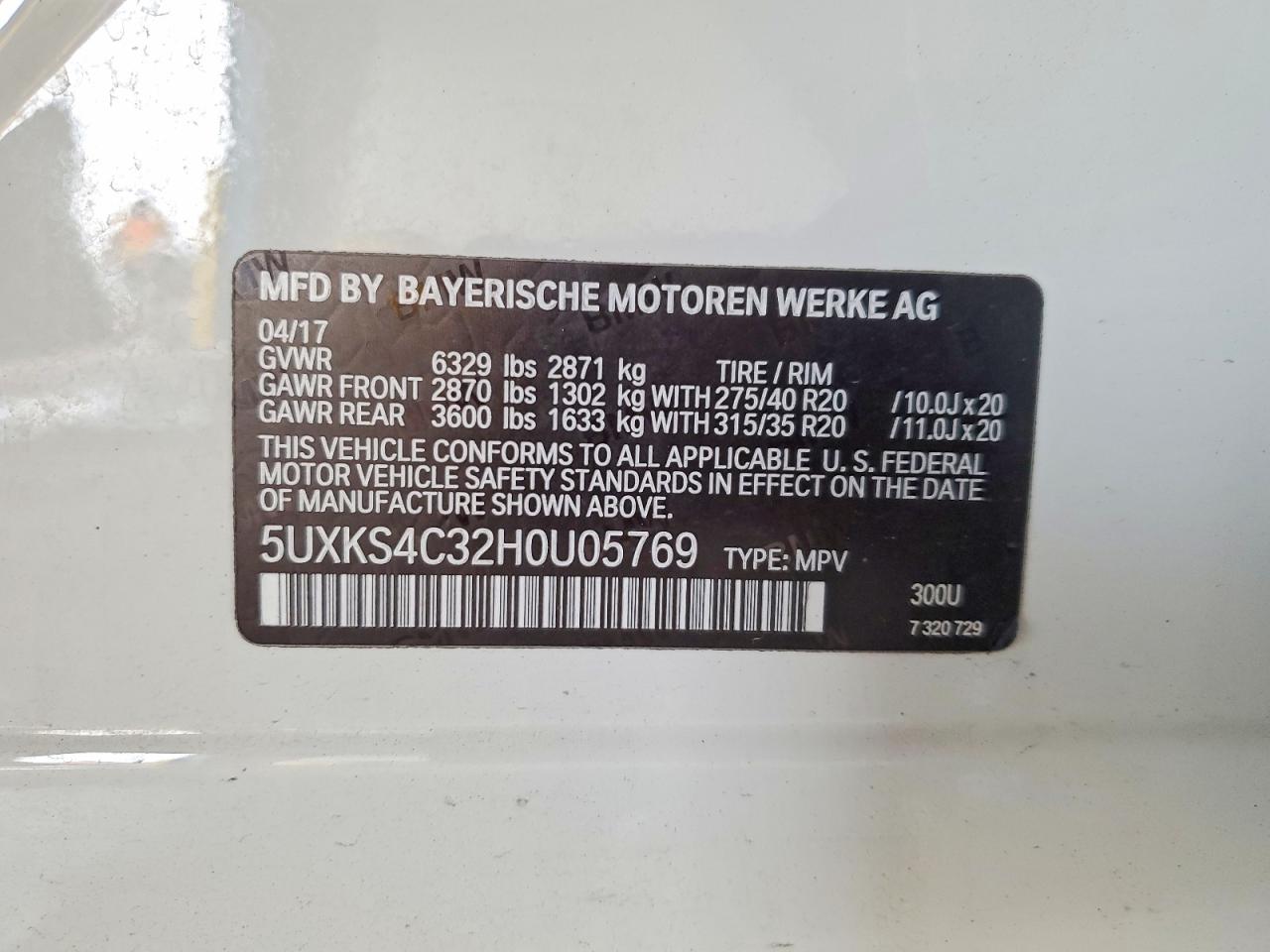2017 BMW X5 XDRIVE35D photo 13