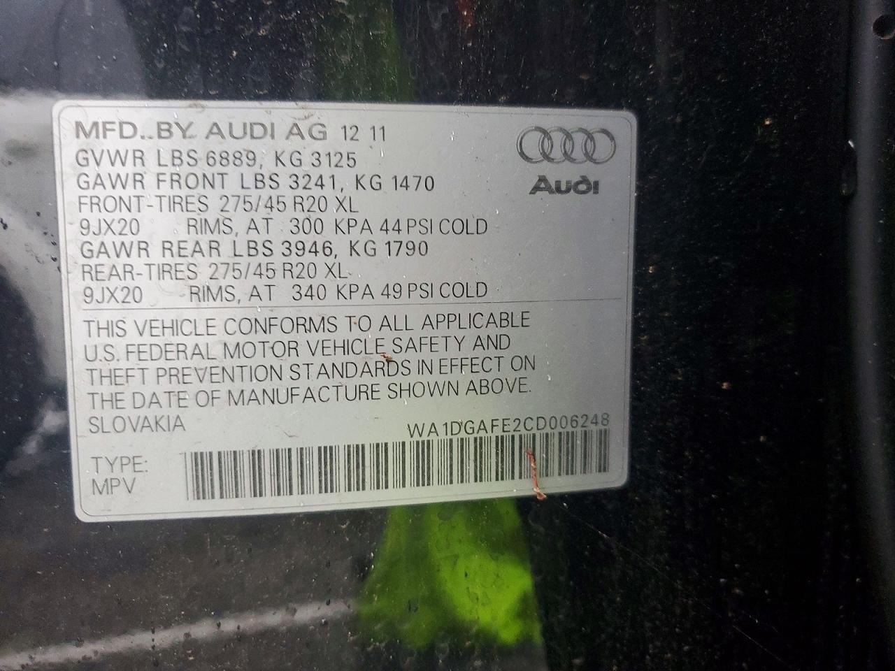 2012 AUDI Q7 PRESTIGE photo 13