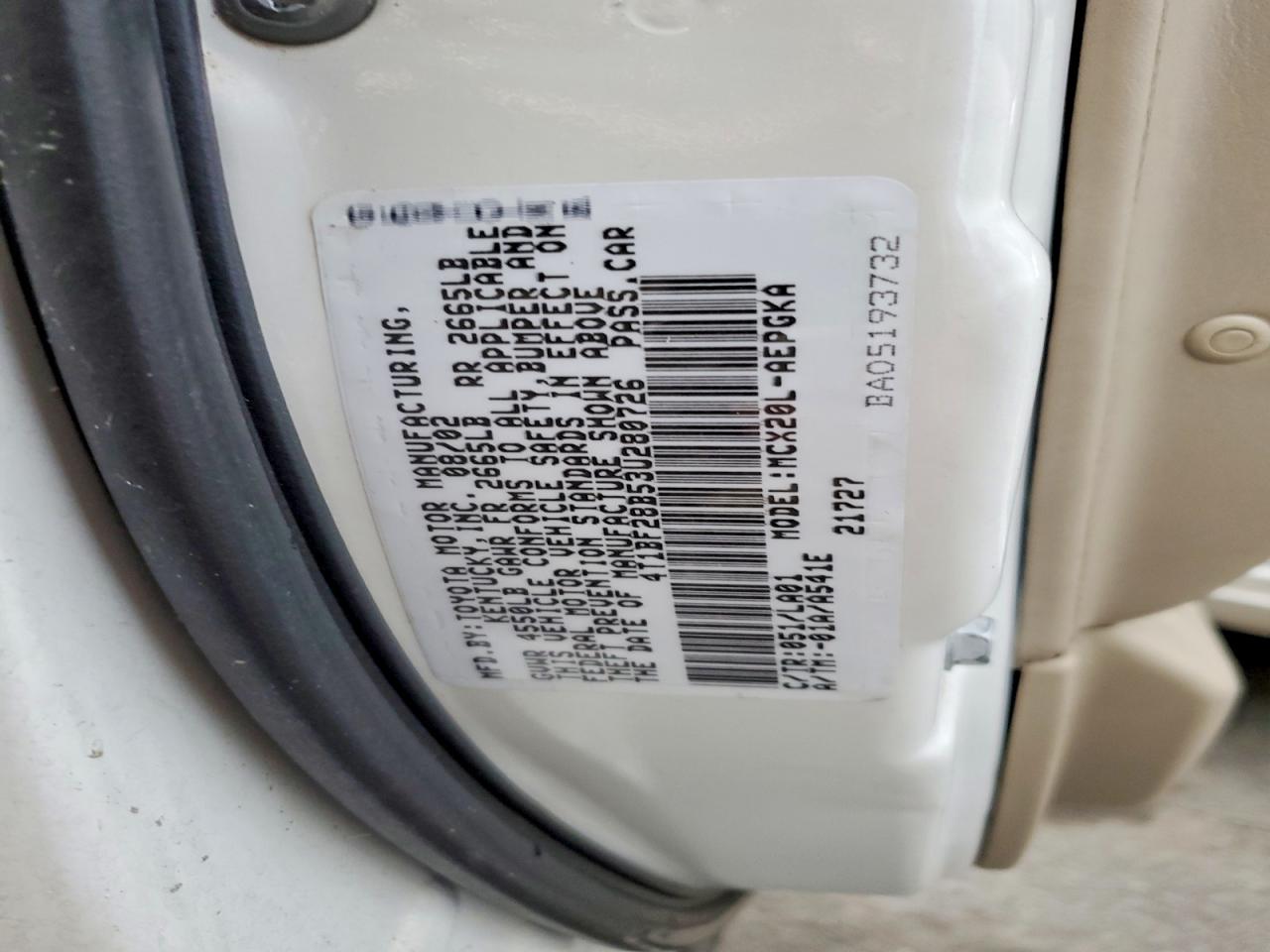 2003 TOYOTA AVALON XL photo 12
