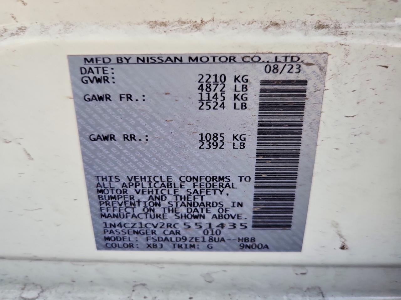 2024 NISSAN LEAF SV PLUS photo 12