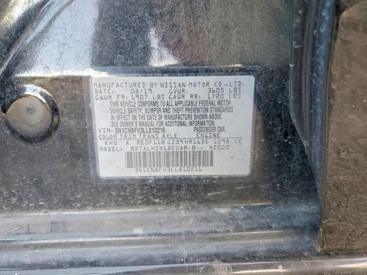 2020 NISSAN VERSA SR photo 23