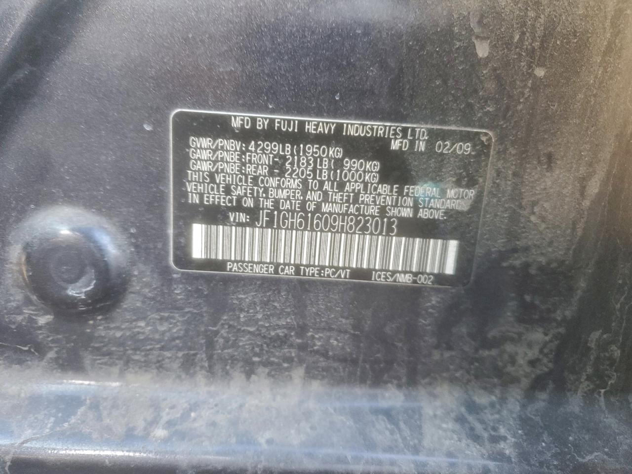 2009 SUBARU IMPREZA 2.5I photo 12