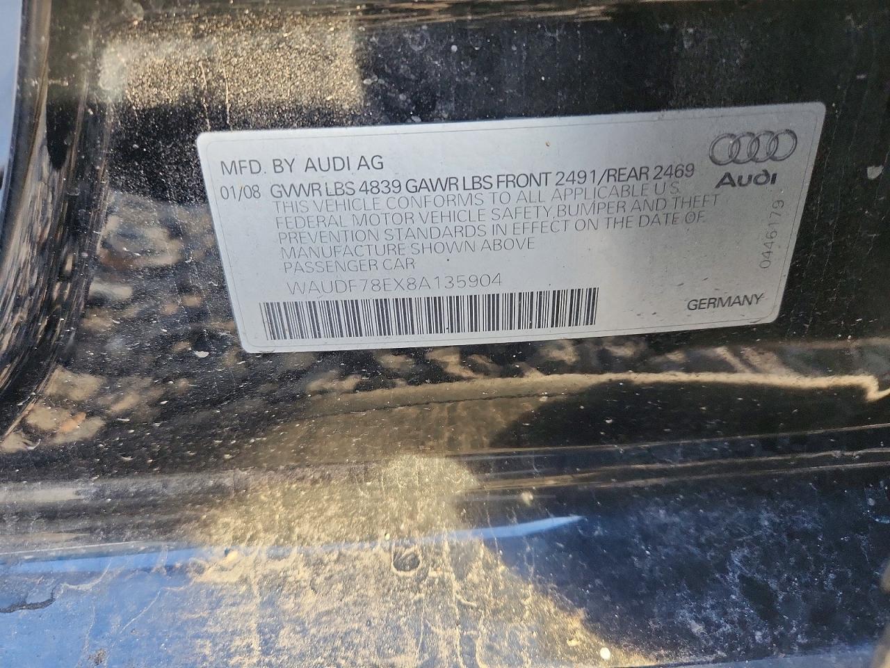 2008 AUDI A4 2.0T QUATTRO photo 12
