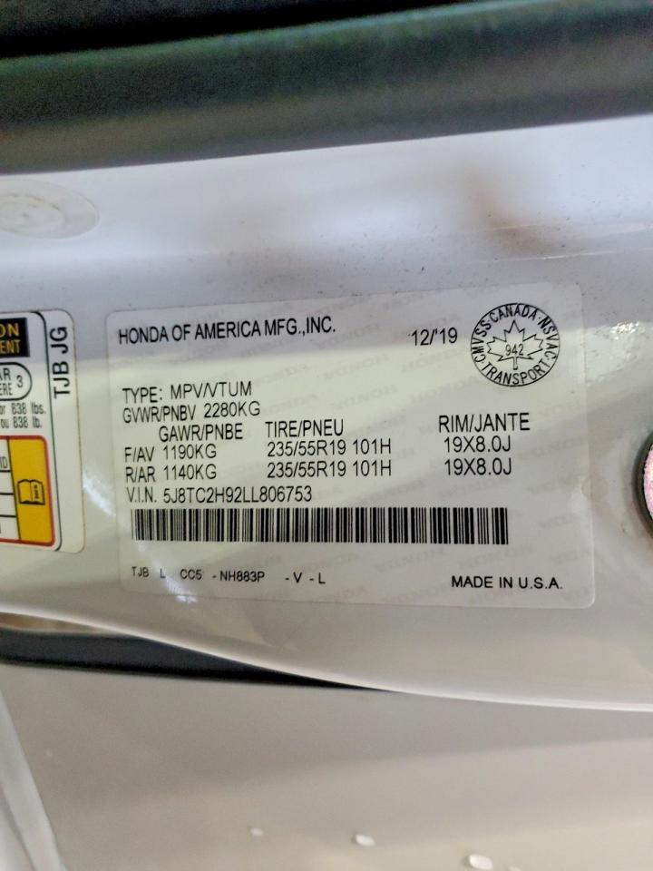 2020 ACURA RDX PLATINUM ELITE photo 14