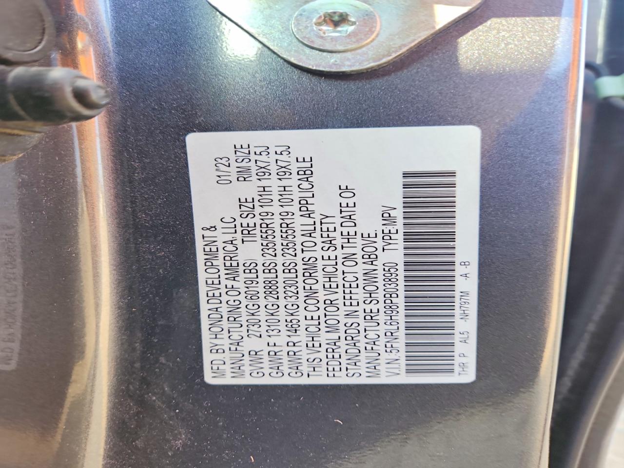 2023 HONDA ODYSSEY ELITE photo 13