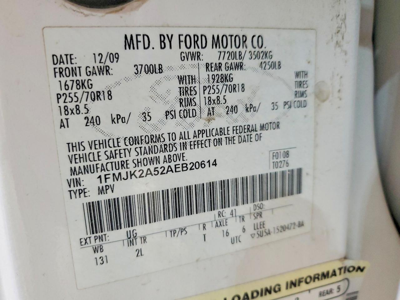 2010 FORD EXPEDITION EL LIMITED photo 40