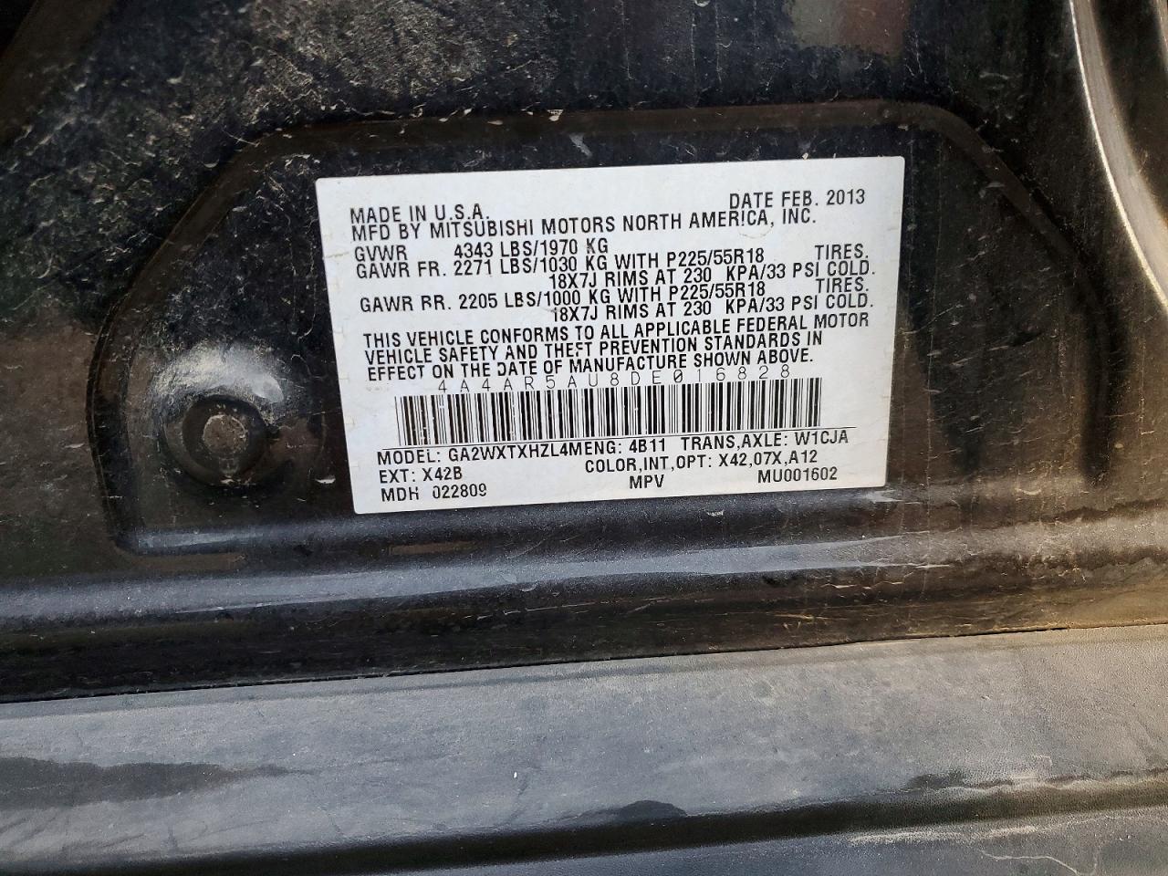 2013 MITSUBISHI OUTLANDER SPORT LE photo 13