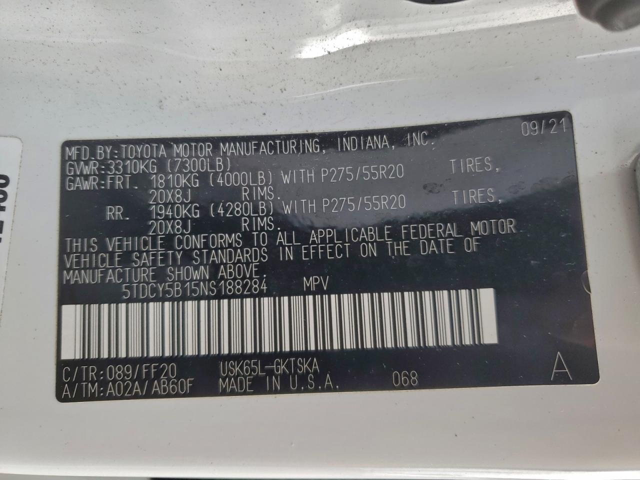 2022 TOYOTA SEQUOIA SR5 photo 14