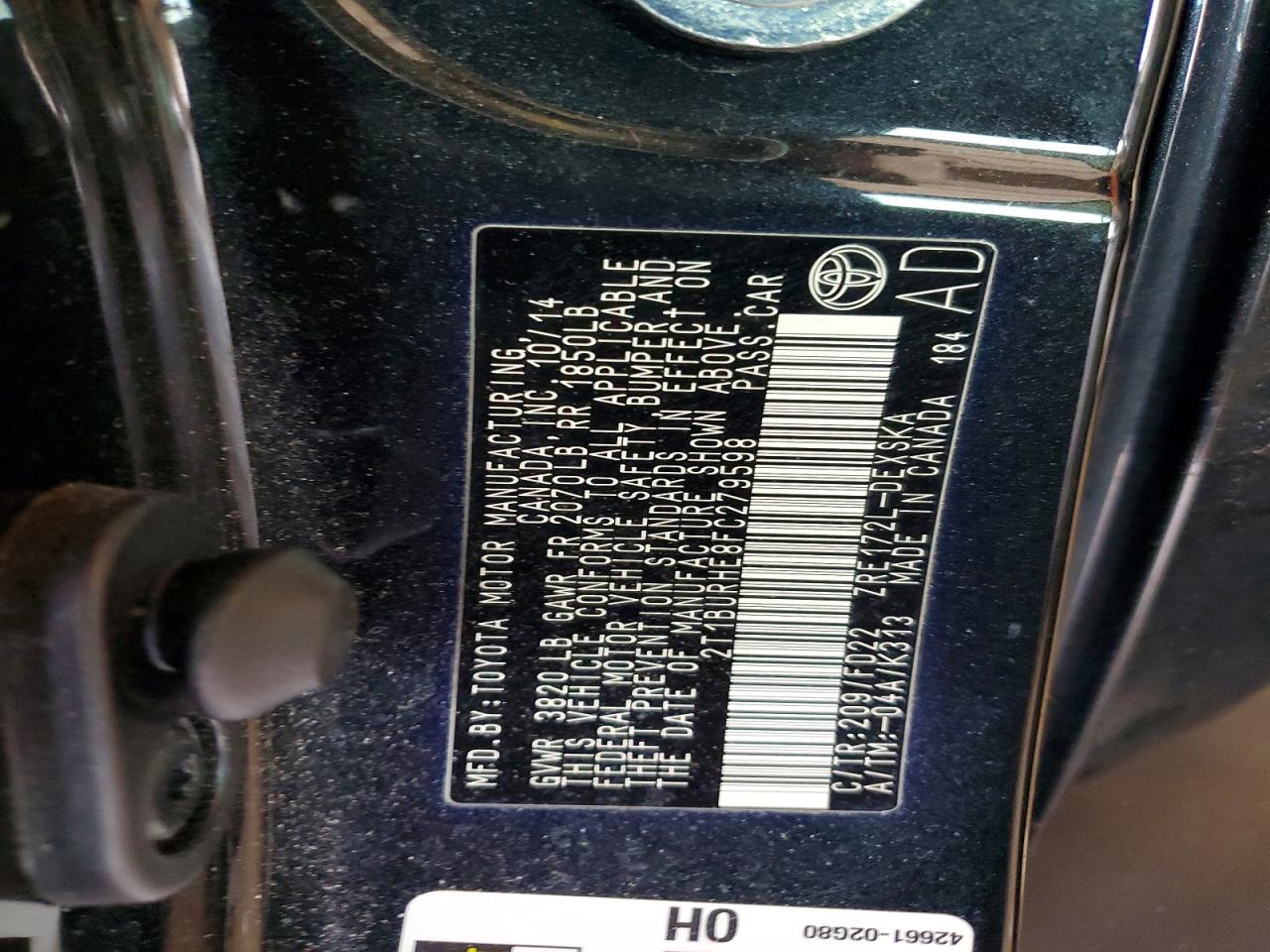 2015 TOYOTA COROLLA S PLUS photo 45