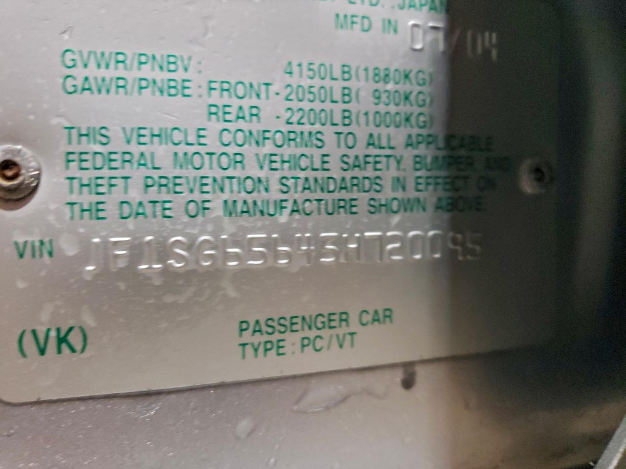 2005 SUBARU FORESTER 2.5XS photo 40