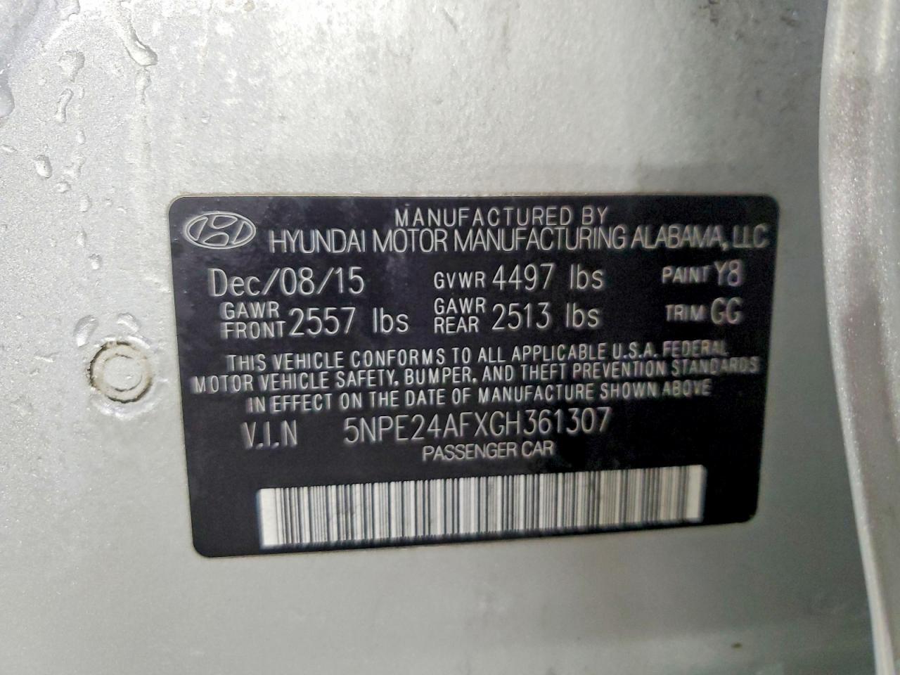 2016 HYUNDAI SONATA SE photo 23