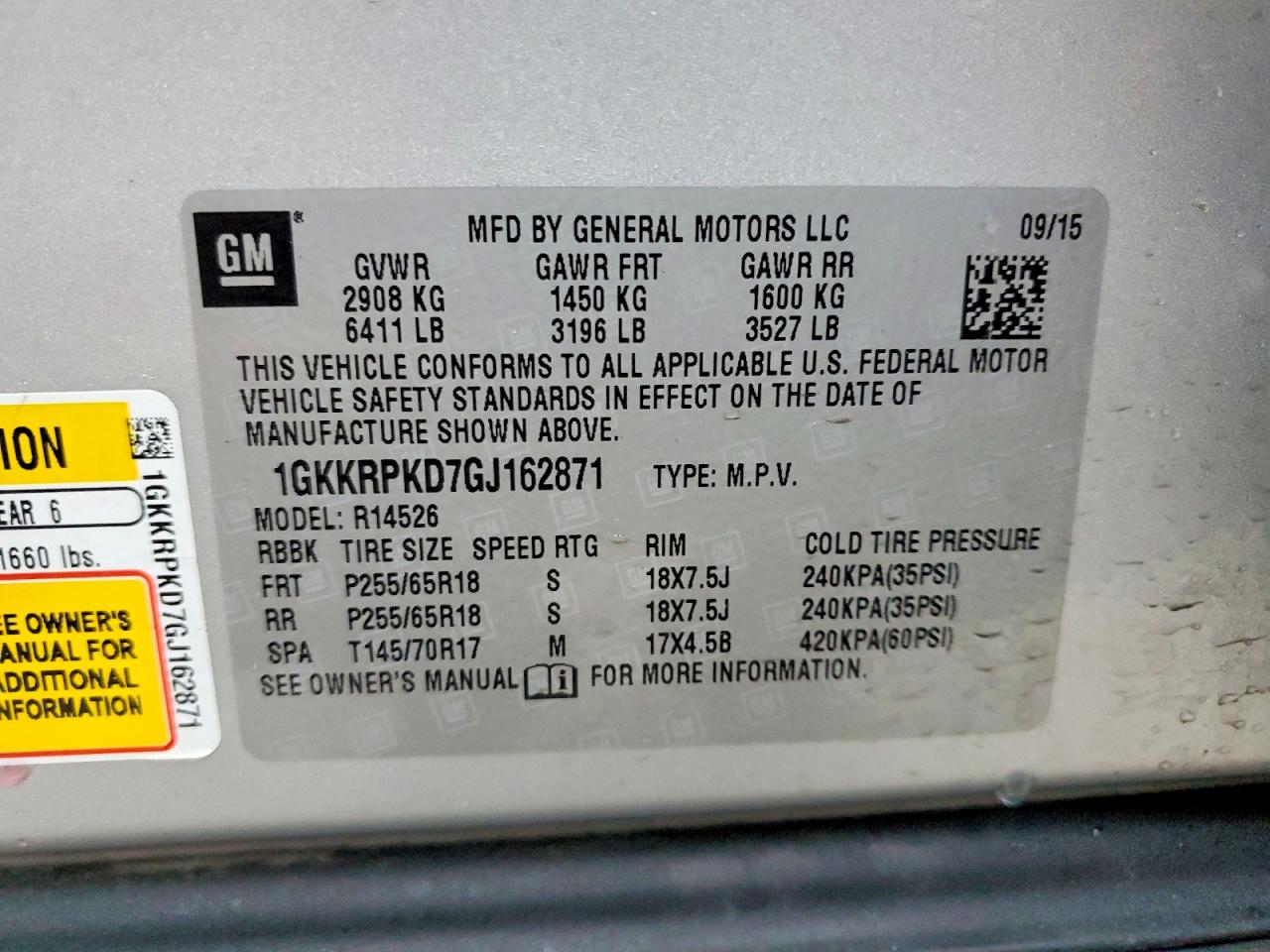 2016 GMC ACADIA SLE photo 13