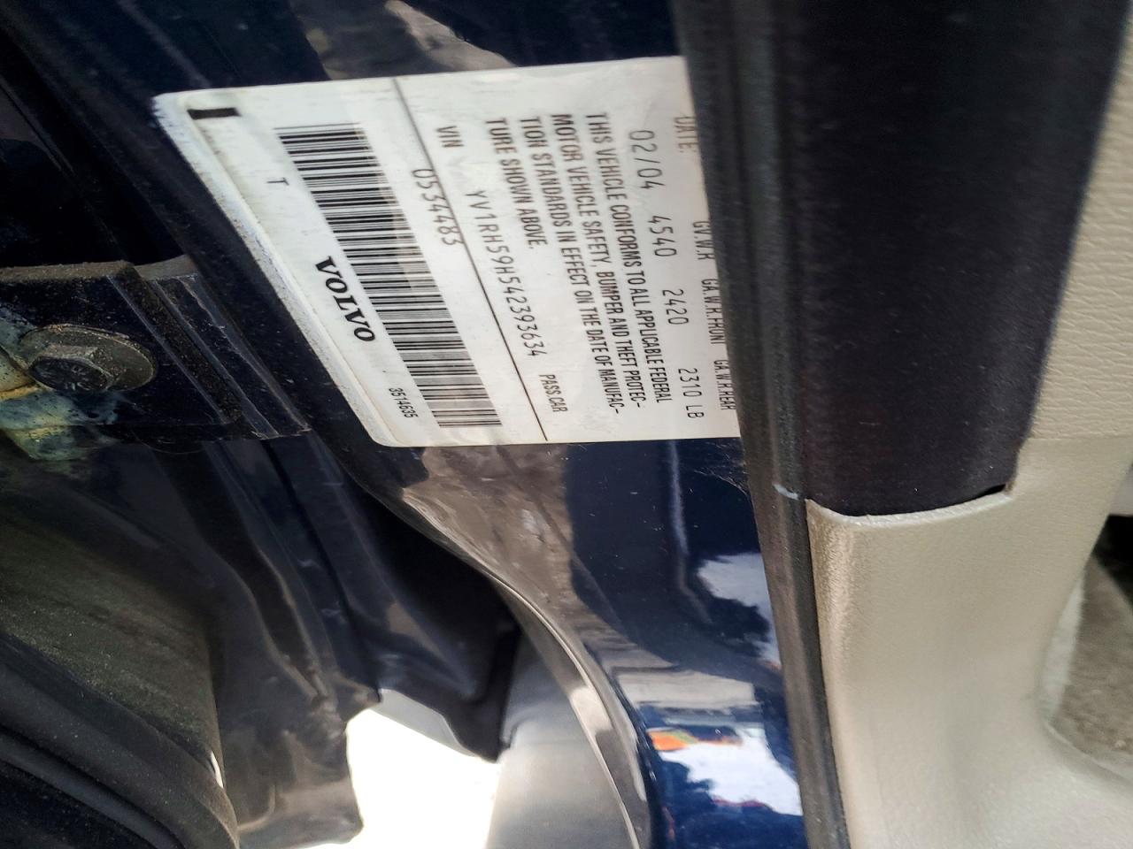 2004 VOLVO S60 2.5T photo 34