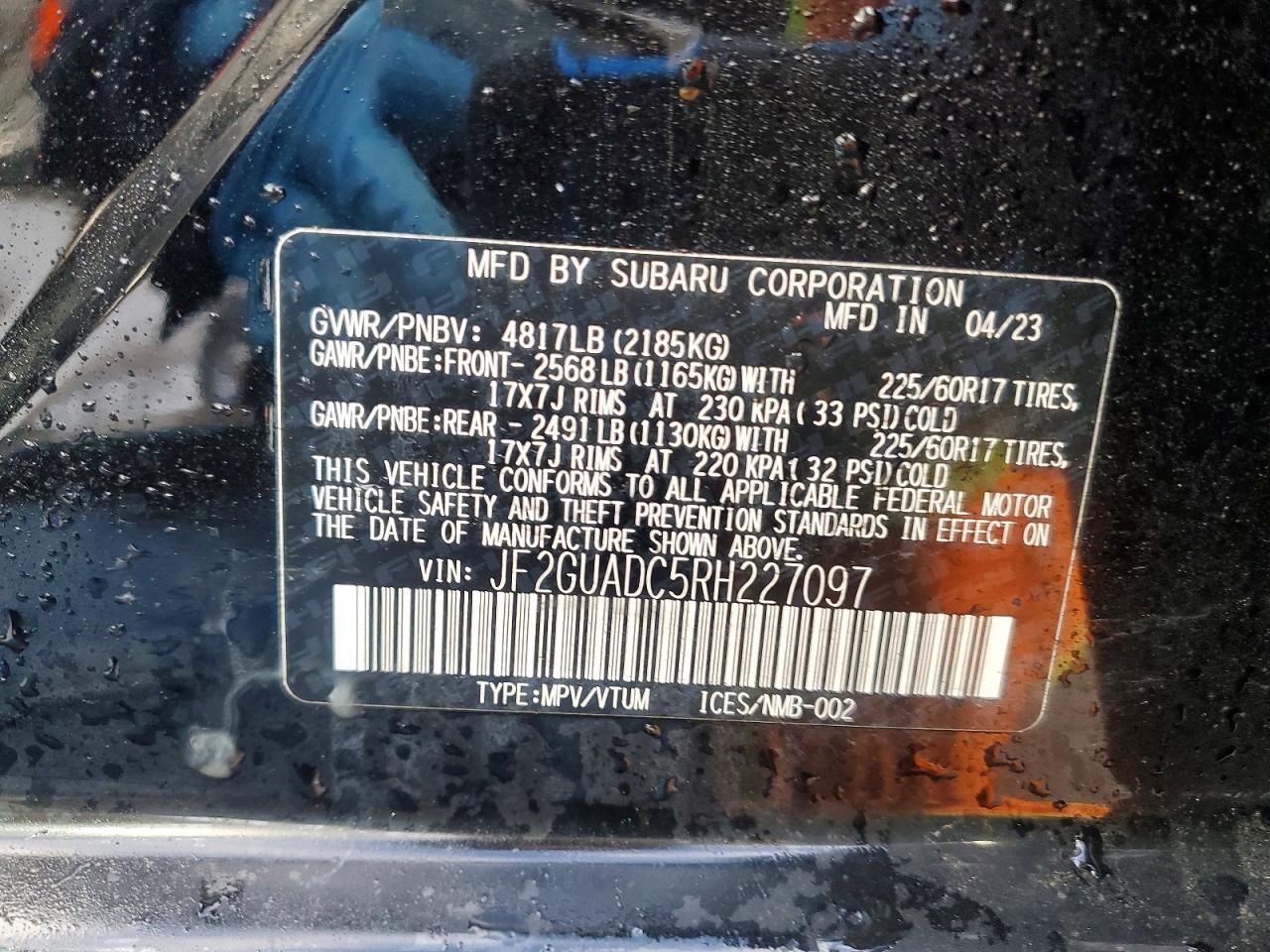 2024 SUBARU CROSSTREK PREMIUM photo 13
