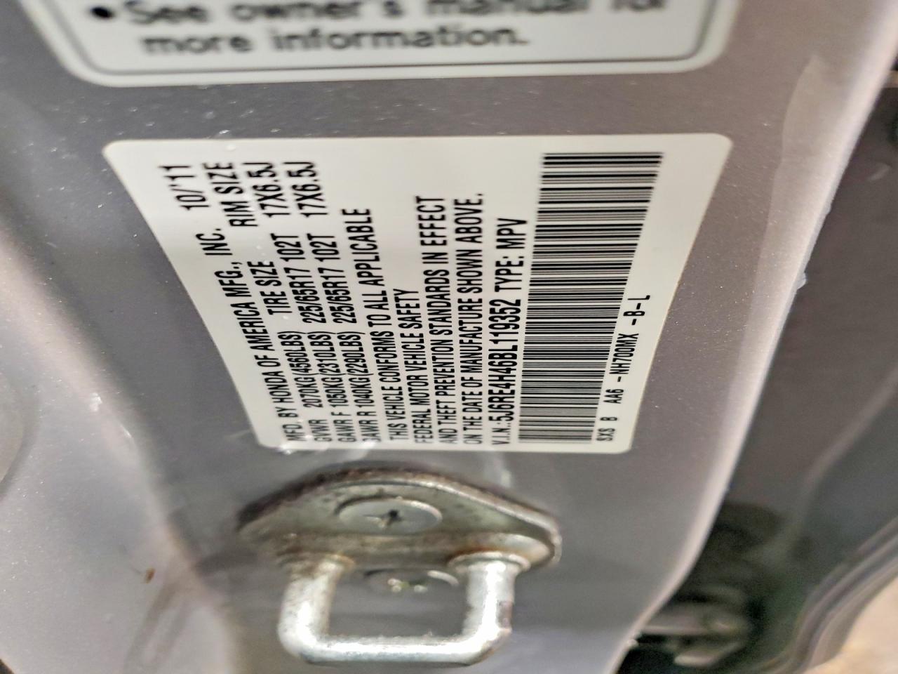 2011 HONDA CR-V SE photo 14