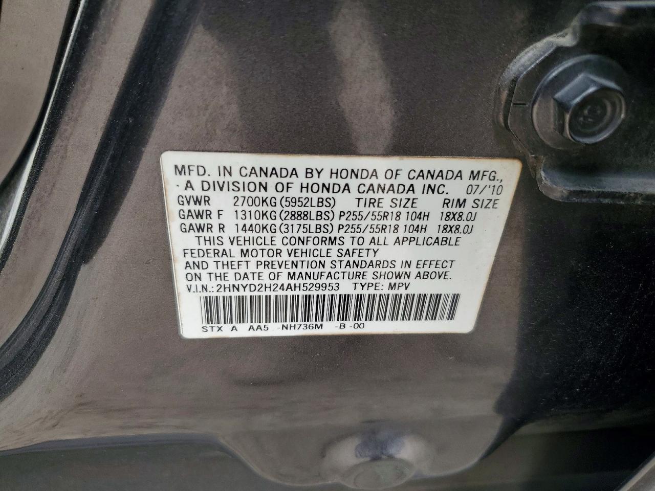 2010 ACURA MDX photo 14
