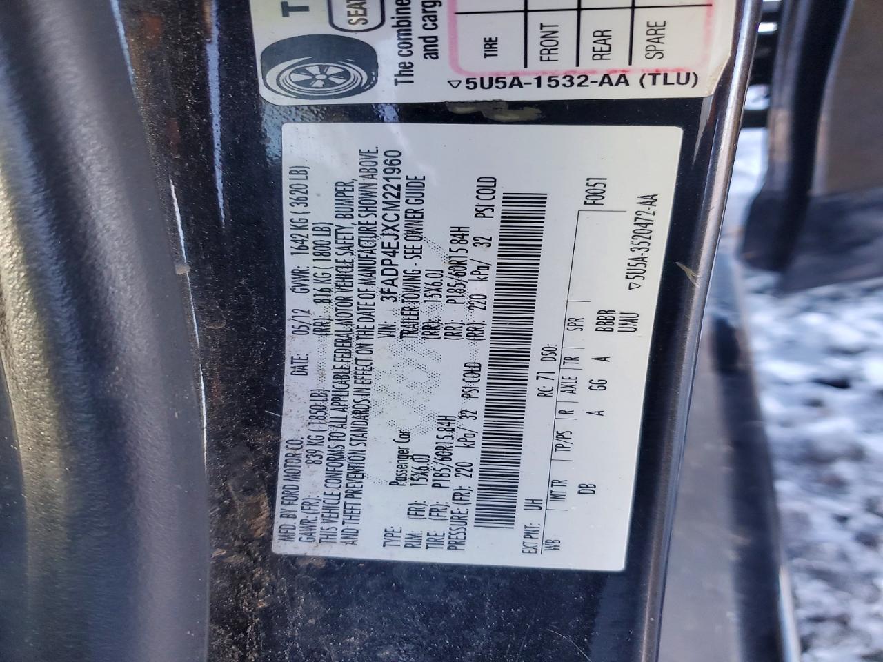 2012 FORD FIESTA SE photo 23