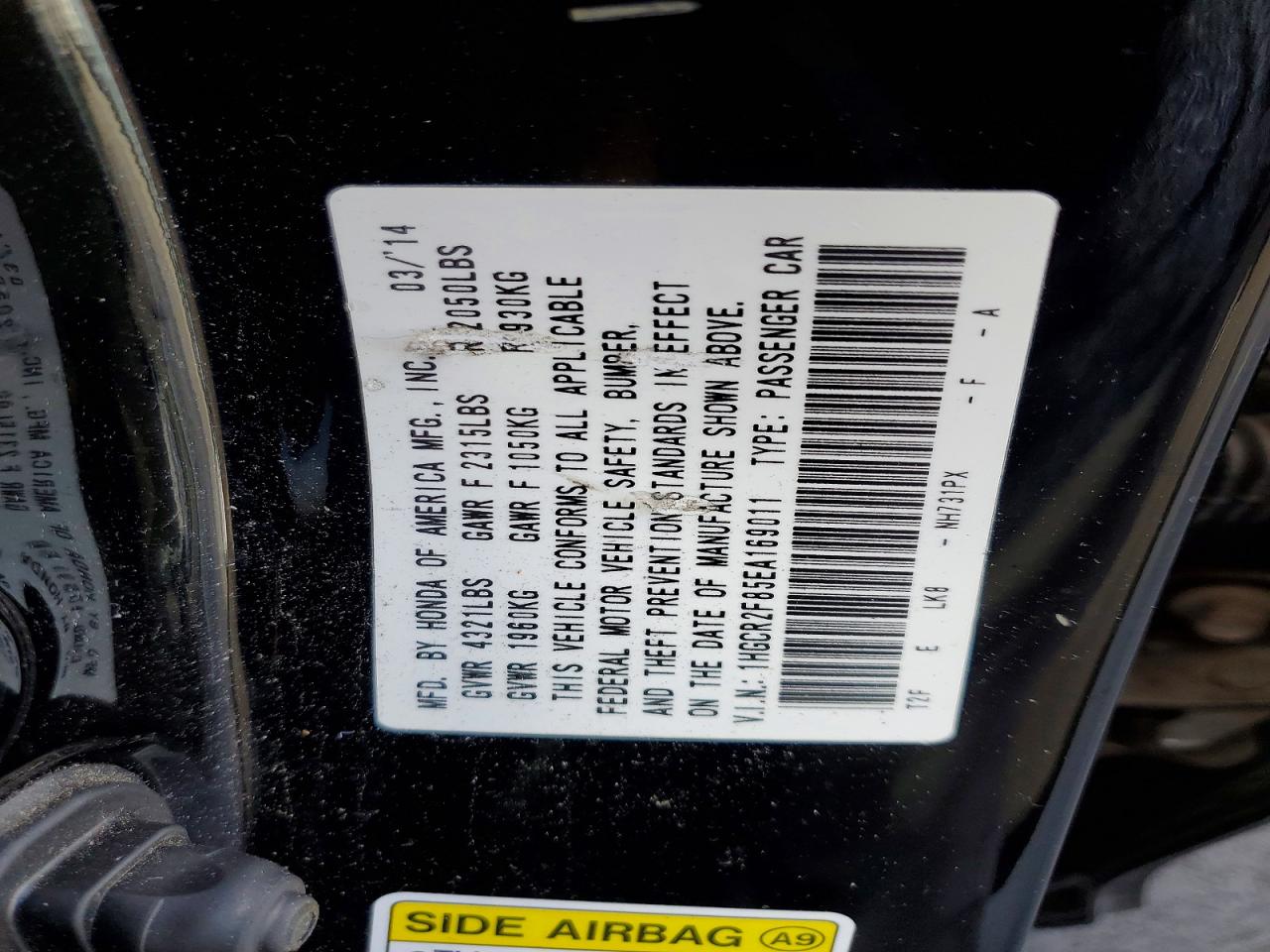 2014 HONDA ACCORD EXL photo 13