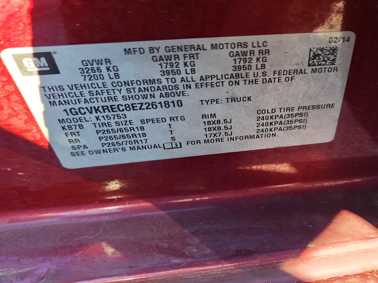 2014 CHEVROLET SILVERADO K1500 LT photo 12