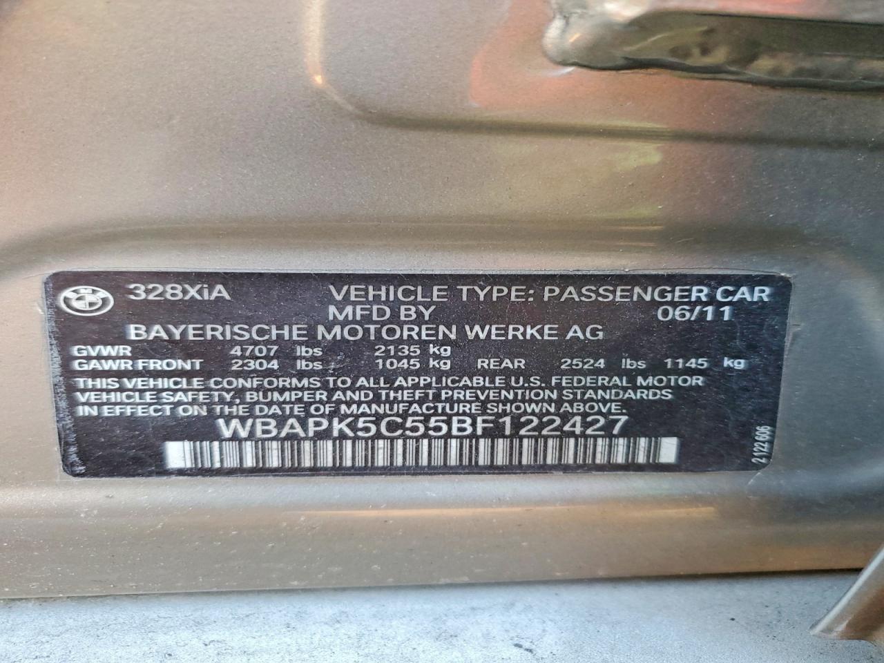 2011 BMW 328 XI SULEV photo 12