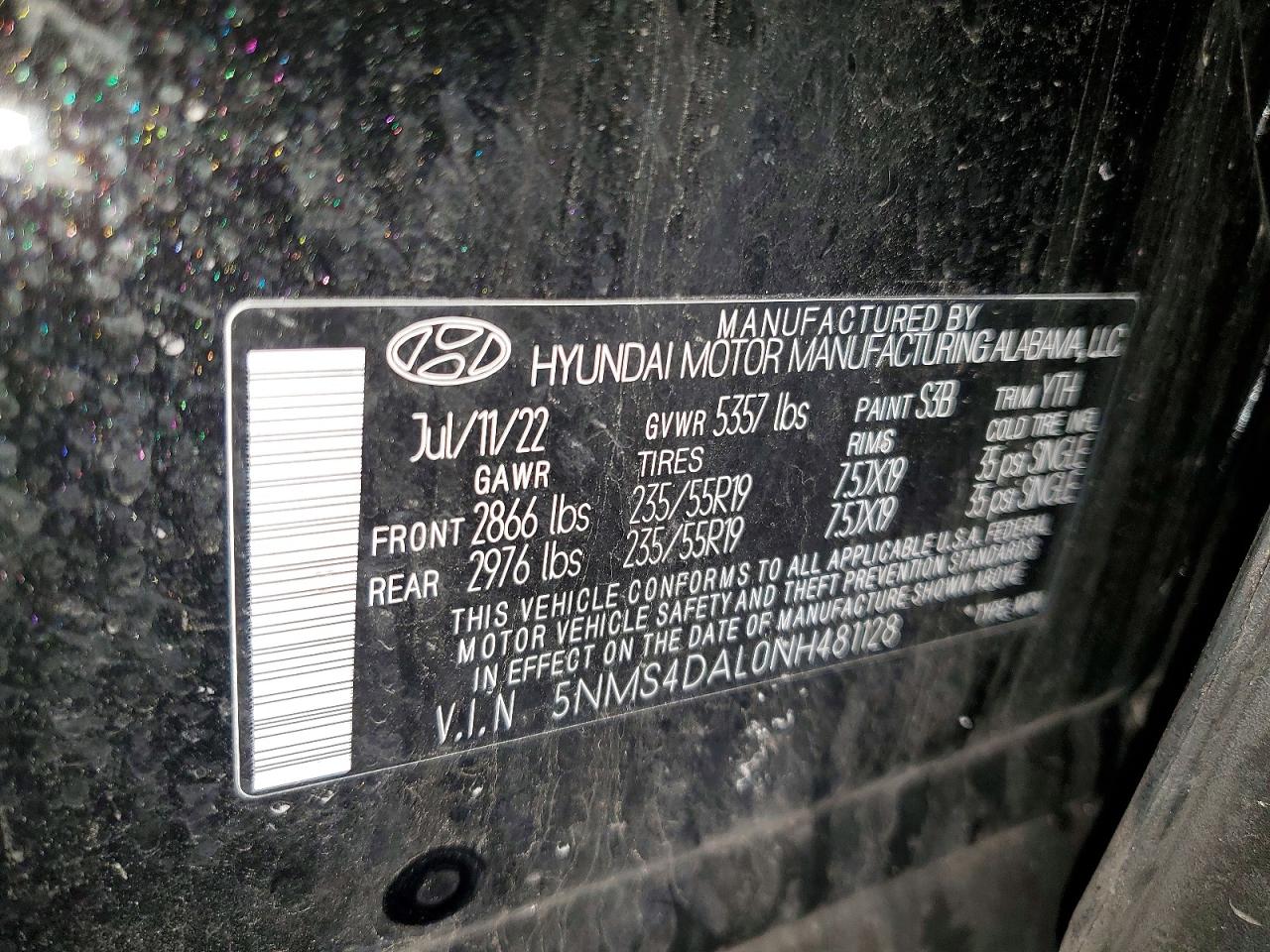 2022 HYUNDAI SANTA FE LIMITED photo 25