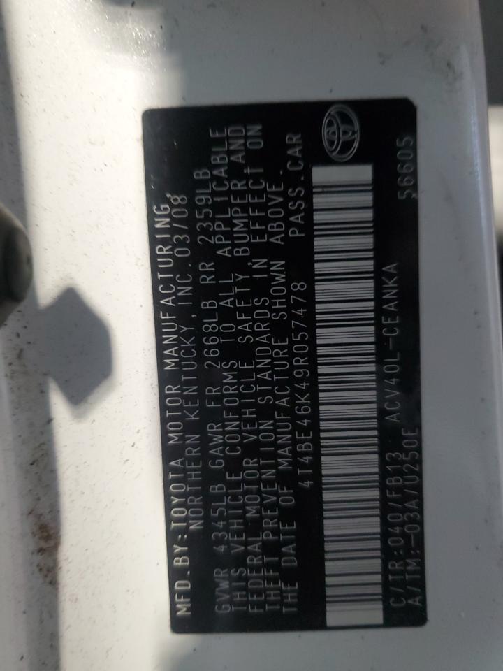 2009 TOYOTA CAMRY BASE photo 12