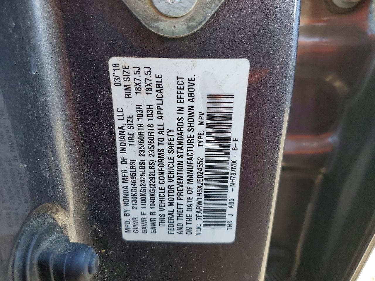 2018 HONDA CR-V EX photo 13