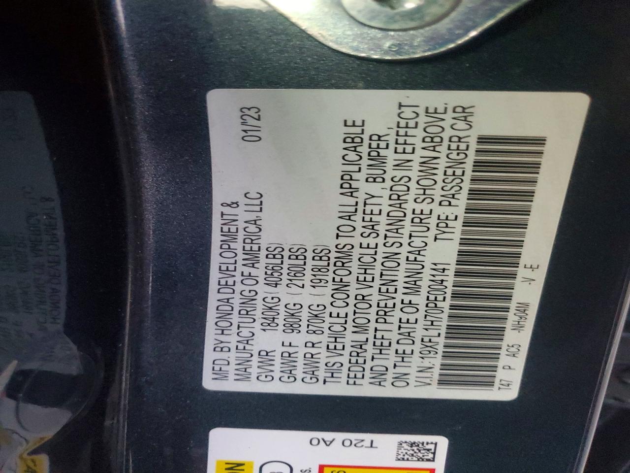 2023 HONDA CIVIC EXL photo 23