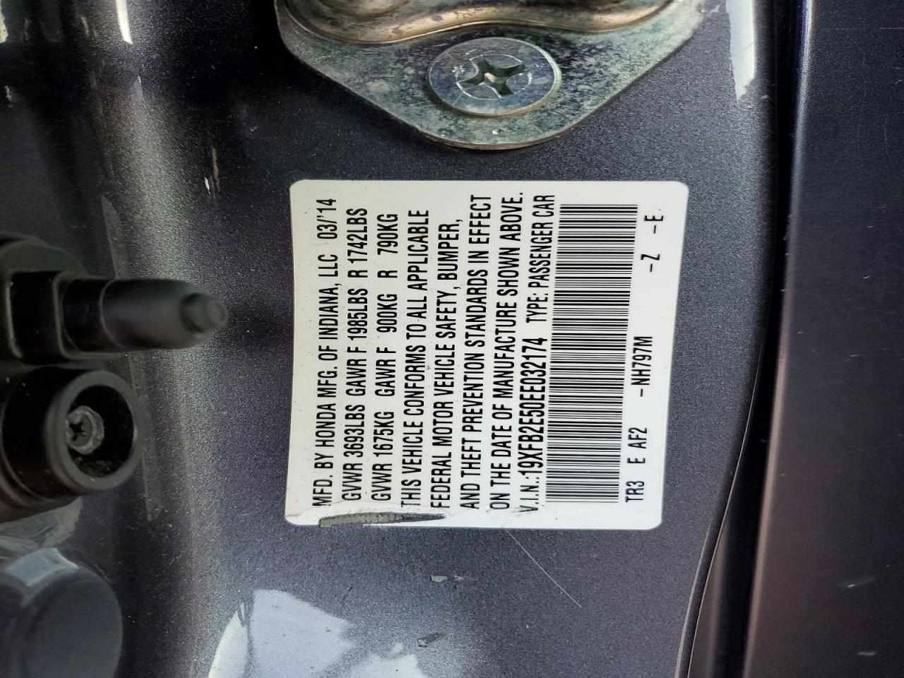 2014 HONDA CIVIC LX photo 13